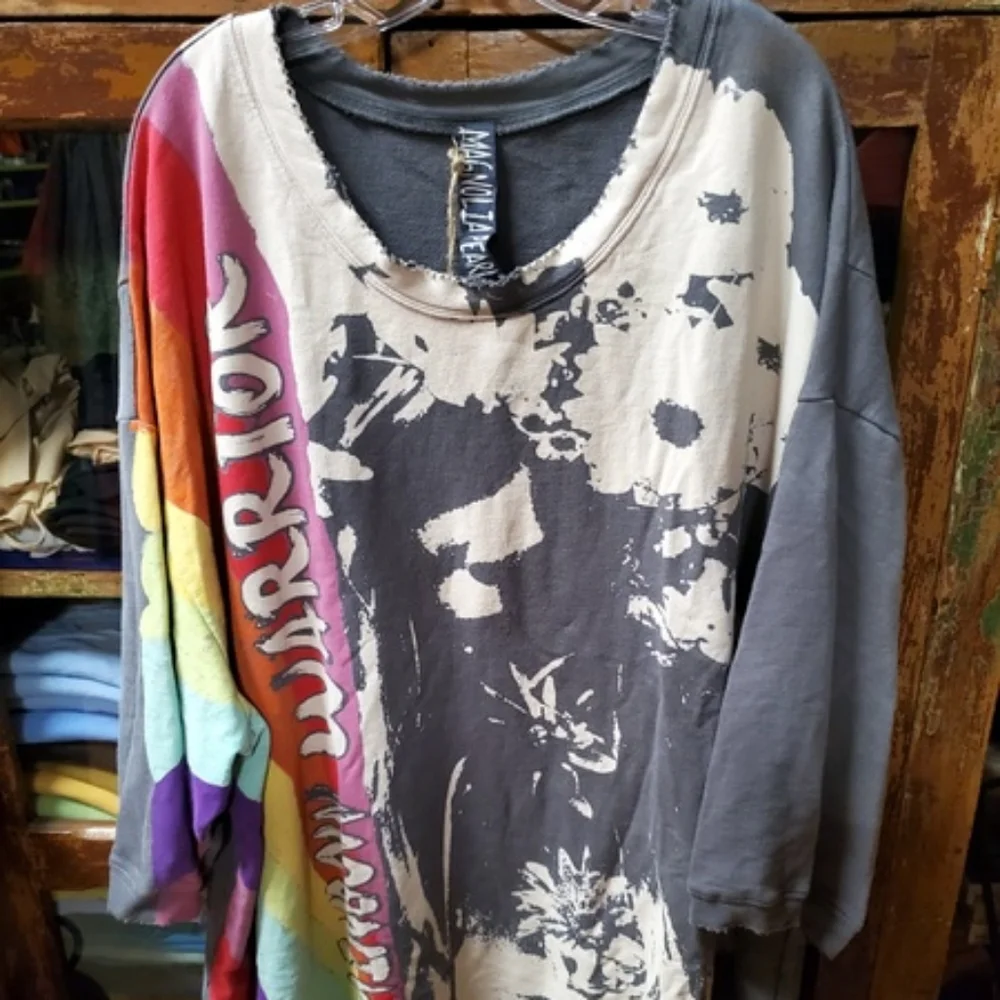 NWT Magnolia Pearl Rainbow Warrior Sweater Oversized - Picture 4 of 5